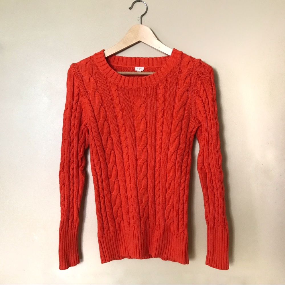 J Crew cable knit sweater